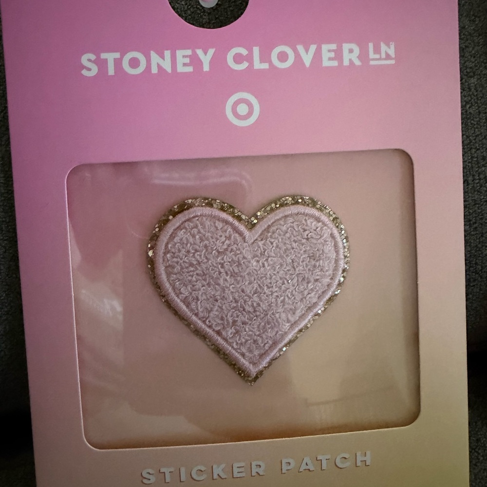 Stoney Clover Lane Pink Heart Patch with Gold Trim